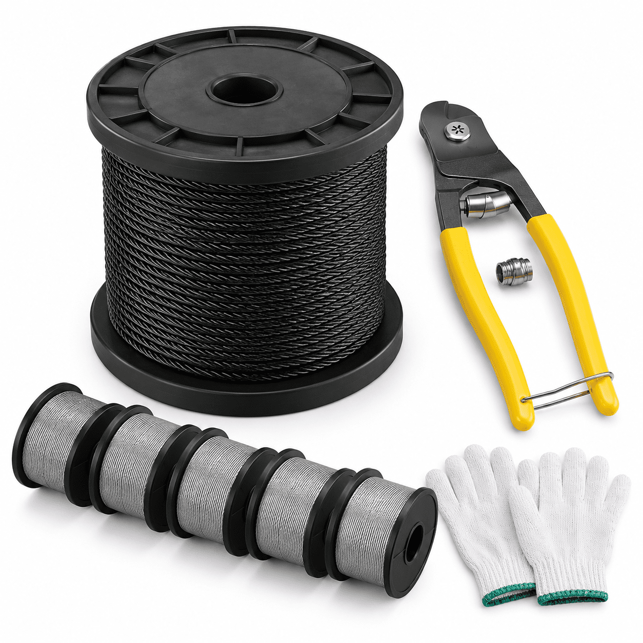 Sprey Wire Rope 1/8 Inch T316 Marine Grade Stainless Steel Wire Rope, 500 Feet Black ...