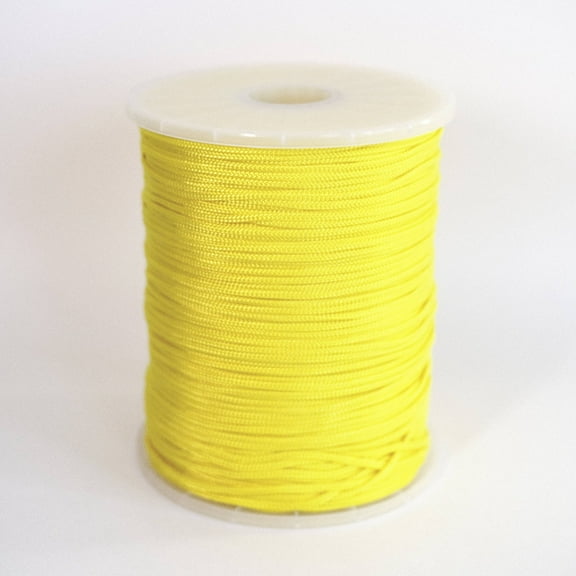 1/8-Inch x 1000-Foot Yellow Diamond Braided Nylon Rope Heavy-Duty Braid for Camping, Towing, Marine, and Utility Strong, UV-Resistant, and Flexible