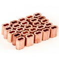 thumbnail image 1 of 1/8 Inches Copper Wire Rope and Cable Line End Double Barrel Ferrule - Qty 25, 1 of 5