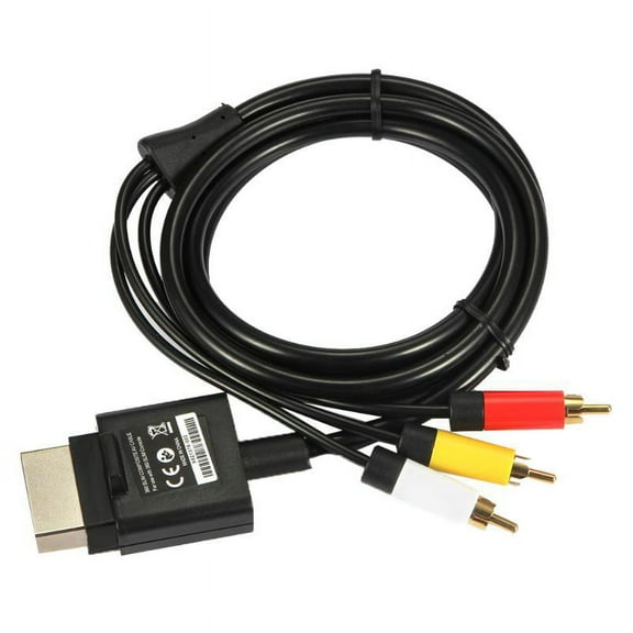 1.8 M Audio Video AV RCA Composite Video Cable For Xbox 360 Slim 360 / Xbox 360