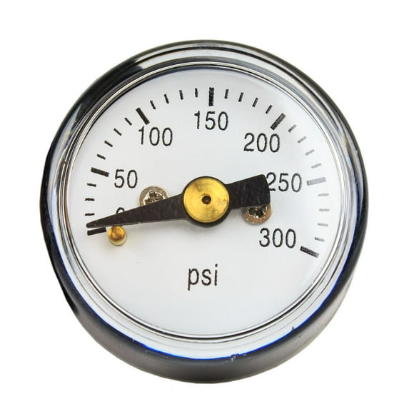 1/8" MNPT Mini / Micro Air Pressure Gauge 0-300 PSI 1" Face CBM Center Back Mount