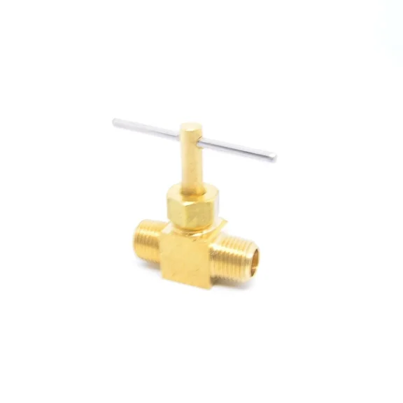1/8 Male Npt Inline Brass Liquid Gas Propane Needle Valve Natural Gas, Oil