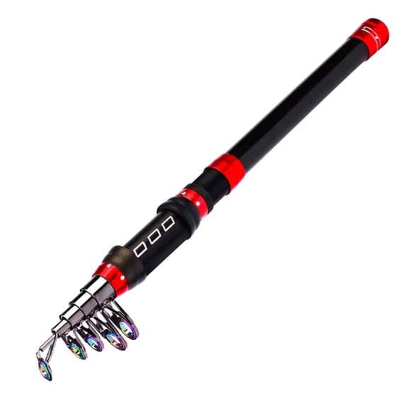1.8 Meters Portable Fishing Rod Ultralight Fishing Pole Ceremic Guide Ring Fishing Rod Telescopic Carbon Fiber Fishing Pole