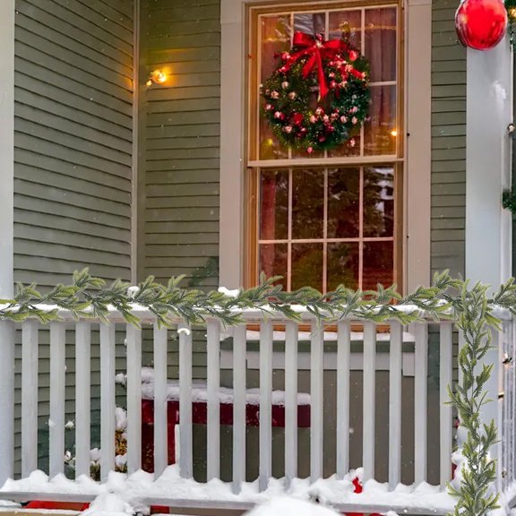 1.8 Meters Rattan Christmas Decor Plastic Soft Rubber Pines Needle Green Leaves Decorative Strip Pines Cedar Rattan