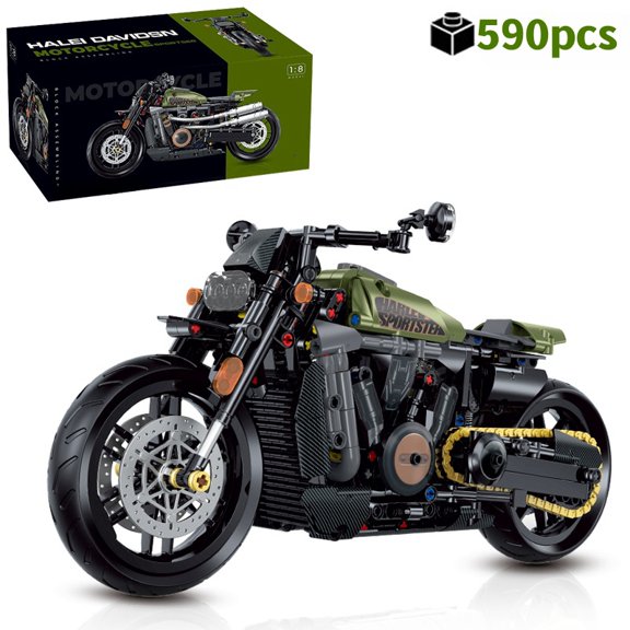 1:8 Motorcycle Building Blocks Sets Racing Retro Motorbike Racer Bricks Technical tabletop decorations Toys for Kid Adult