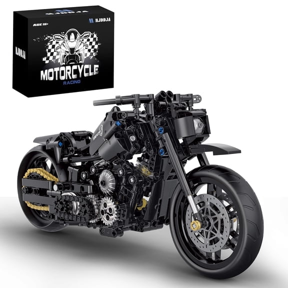 1:8 Scale Motorcycle Building Block Set, 579 Pieces with Realistic Mechanical Details, Building Toy for Teens and Adults Ages 14+