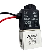 AOMAG 1/8 NPT 12V DC 2 Way Normally Closed Electric Solenoid Valve for Water Air