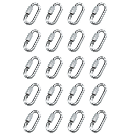 1/8" Quick Link, 20 Piece, Zinc, UPC Tagged, Peerless Chain #4421040