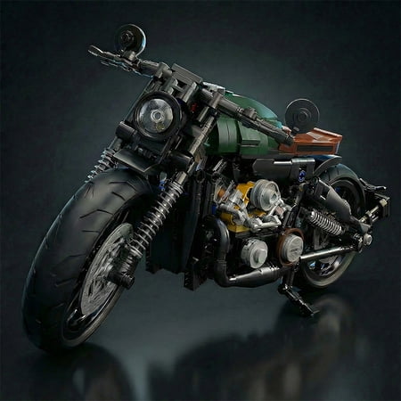 1:8 Retro Cruiser Motorcycle MOC Building Blocks Set Classic Motorbike MOC Model Technical Vehicles Kit Collectible Gifts Adult