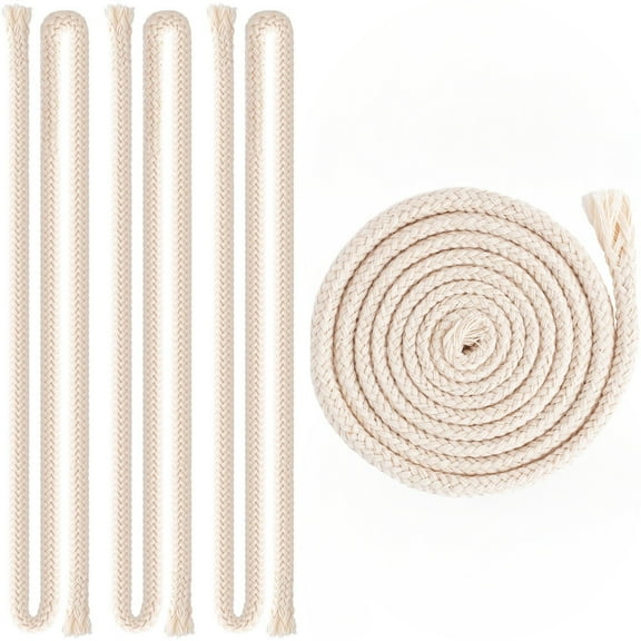 1/8" Round Cotton Kerosene Oil Lamp Wicks Burner, Alcohol Wick Rope Cotton Wick ,Candle Lamp Burner Replacement, 32.8ft/10m Length