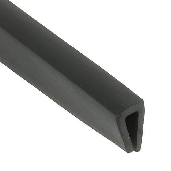 1/8" Rubber Edge Trim, 6.6 ft Flexible U Channel Edge Guard Protector for Keen Edge, Sheet Metal, Car Doors, Hatches, Table Corners, Black
