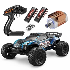 1/8 Scale 2WD RC Truck, 50 KM/H High Speed Remote Control Car with 2 Batteries, RC550 Motor, Full Proportional Control, LED Lights, Waterproof Servo, Off-Road Racing Truck for Sand, Grass, Mud