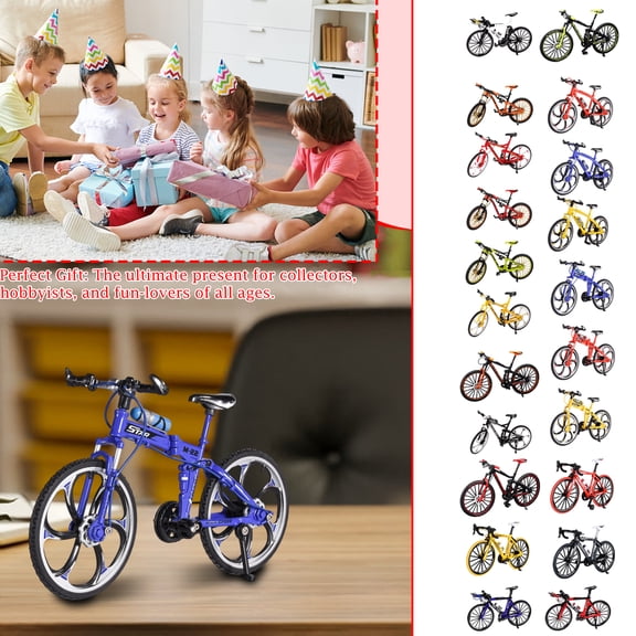 1:8 Scale Alloy Model Simulation Bicycle Ornament N, Children's Mini Bike Toy Gift
