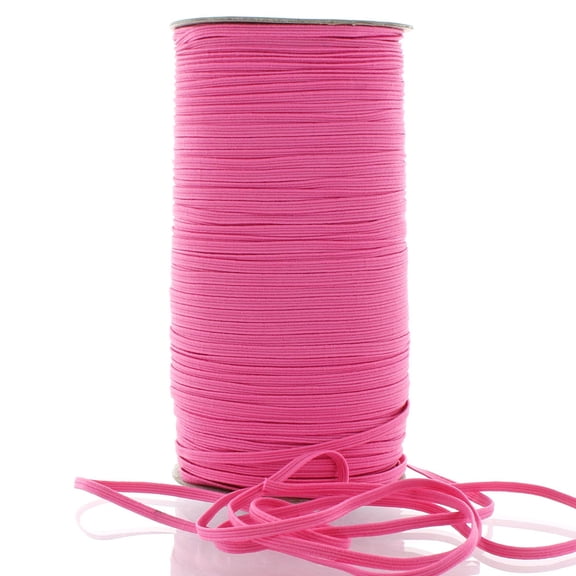 1/8" Skinny Elastic Ribbon Hot Pink 5 Yard