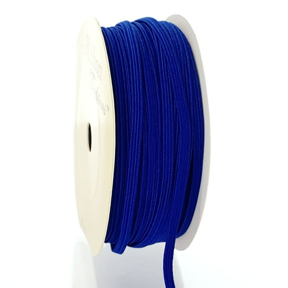 1/8" Skinny Elastic Ribbon Royal Blue 5 Yard
