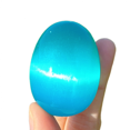 thumbnail image 1 of 1.8' Sky blue Cat's Eye Jasper Egg,Crystal Egg,Reiki Healing,Home Decoration,Crystal Gifts,Mineral Samples,Crystal Collection, 1 of 5