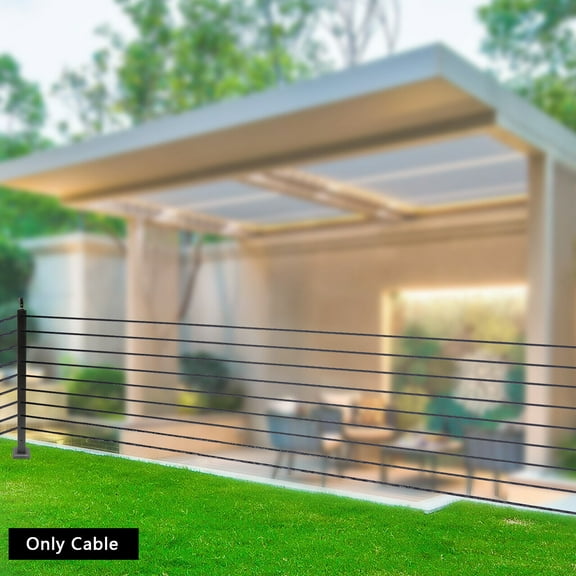 1/8" Stainless Steel Cable Railing System, 250ft Roll, Corrosion-Resistant, High Strength for Outdoor, DIY Decks, Hanging Lights, Garden Fencing & More
