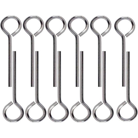 1/8 Standard Hex Dogging Key with Full Loop, Allen Wrench Door Key for Push Bar Panic Exit Devices, Solid Metal - 12 Packs