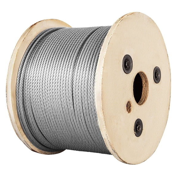 1/8" T316 Stainless Steel Cable 500FT - 7x7 Wire Rope for Railing, Decking, DIY Balustrade, Transport, Garden Fence