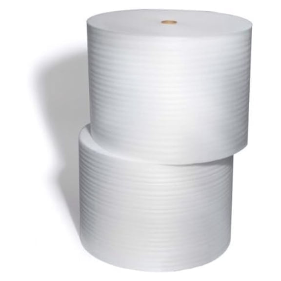 1/8" Thick PE Foam Wrap Roll 12" Wide x 350' Long Per Package Perforated Non-Abrasive Moisture White