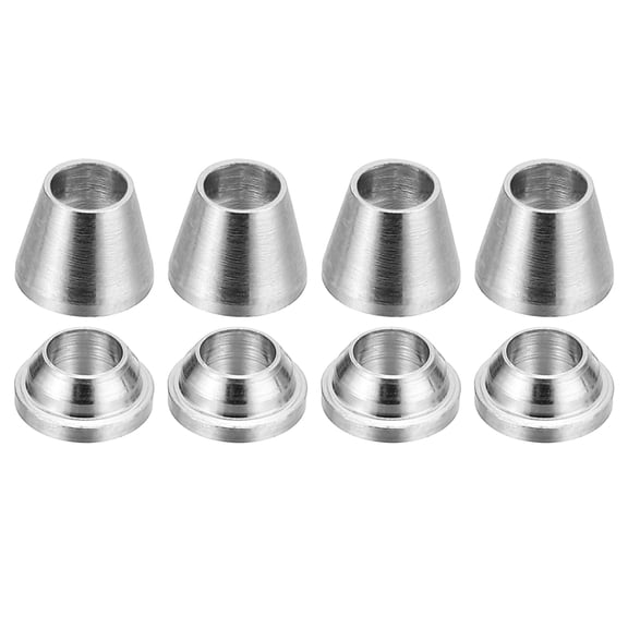1/8" Tube OD 316 Stainless Steel Compression Tube Fitting Sleeve, 4 Pack Double Ferrule Ring Tubing, Silver