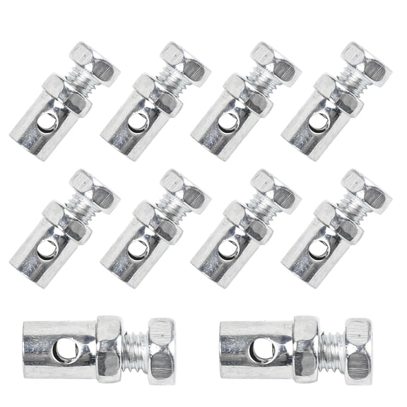 1/8" Universal Throttle Cable Ends, Clutch Brake Throttle Cable Ends Stops Repair Kit Parts, for Motorcycle Go Kart Motorized Bike Bicycle Lawn Mower Tractor Scooter