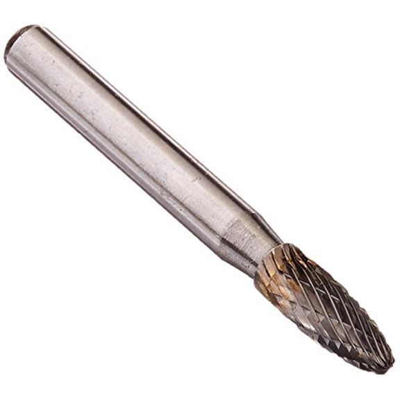 Drill America DULSH41 1/8" X 1/4" SH41 Flame Carbide Burr 1/8" Shank