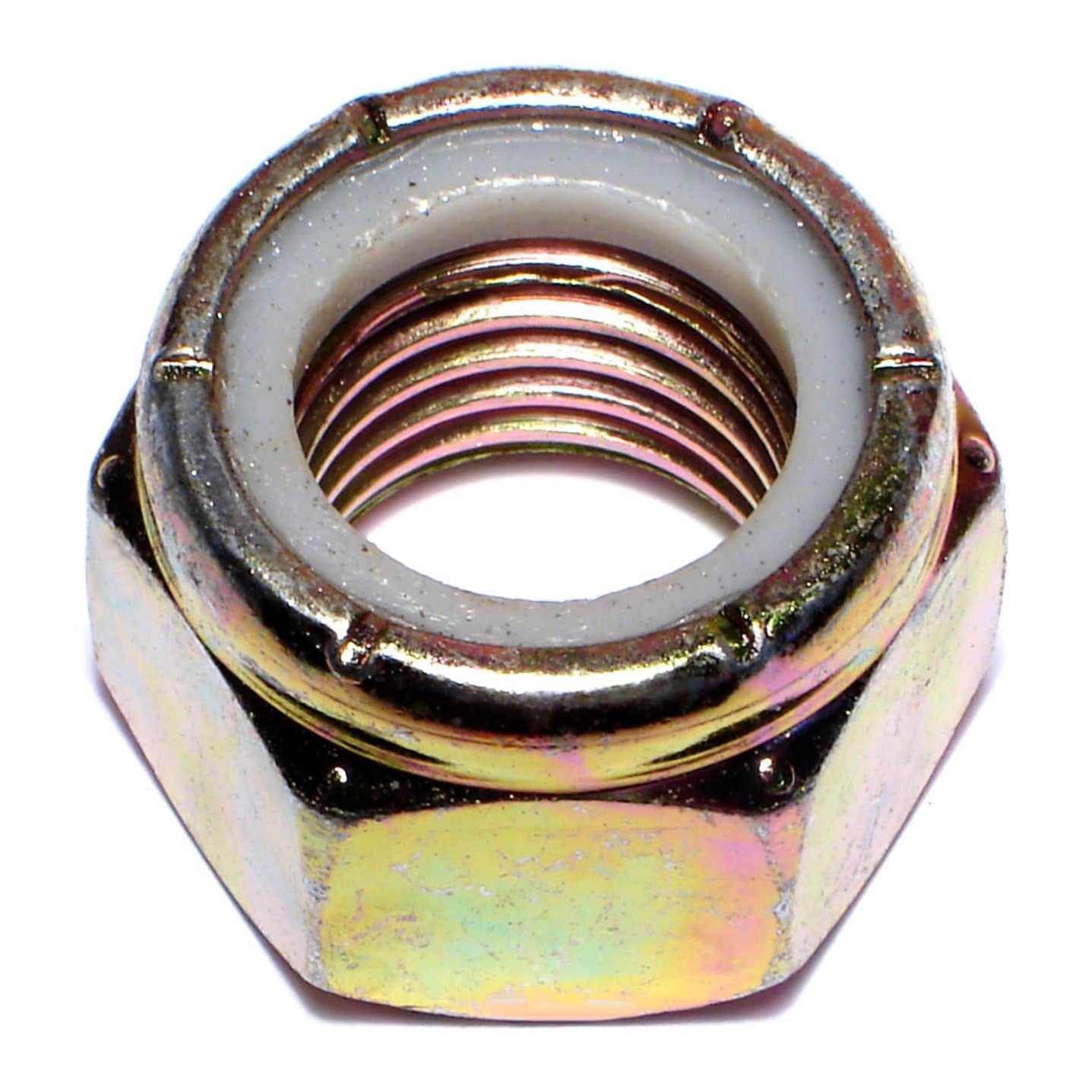 1"-8 Zinc Plated Grade 8 Steel Coarse Thread Nylon Insert Lock Nuts LNS8-147