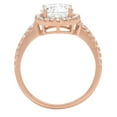 thumbnail image 1 of 1.8 ct Round Cut Moissanite Solitaire with Accents Engagement Ring for Women in 18K Rose Gold, 1 of 2