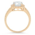thumbnail image 1 of 1.8 ct Round Cut Simulated Blue Diamond Halo Engagement Ring for Women in 14K Yellow Gold, 1 of 2