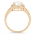 thumbnail image 1 of 1.8 ct Round Cut White Sapphire Halo Engagement Ring for Women in 18K Yellow Gold, 1 of 2
