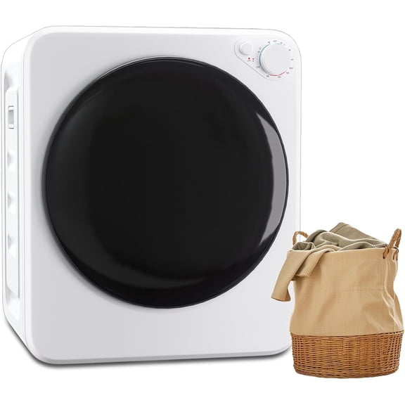 1.8 cu.ft Portable Clothes Dryer with 5 Modes, 800W Compact Dryer with Stainless Steel Tub, Auto Stop & Easy Control Small Dryer Machine, Ideal for Laundry, Apartments, Dorms, RVs, White
