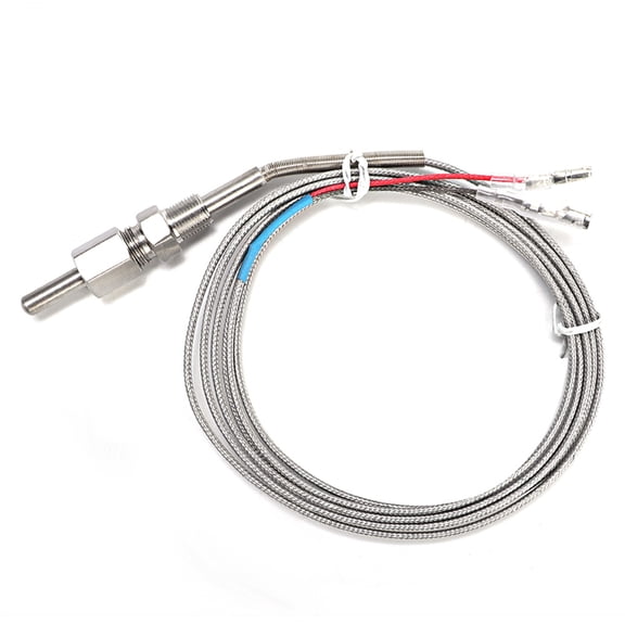 1/8 in NPT Car Exhaust Gas EGT Temperature Sensor Thermometer Probe Transmitter Transducer Replacement Accessory 200-1200C 80mm / 3.15 in Probe