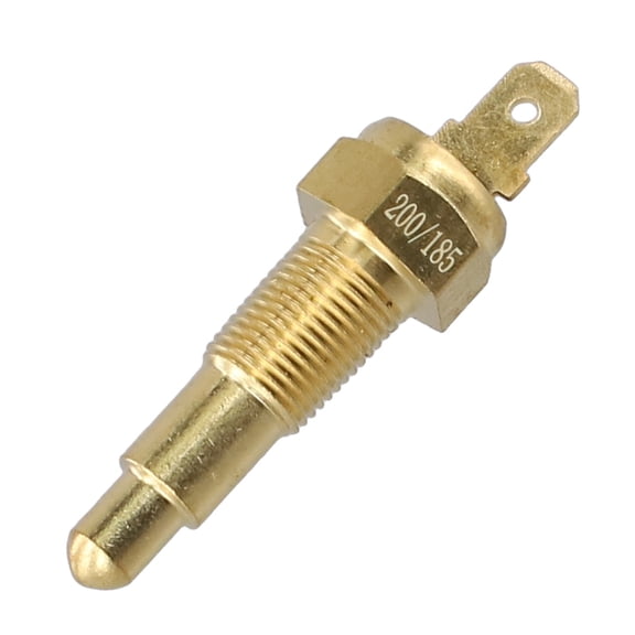 1/8 in Thermostat Fan Switch 200F On 185F Off for Engine Cooling Radiator Sensor Aluminum Gold