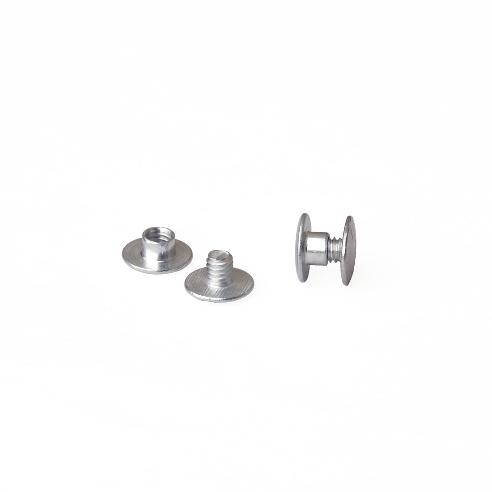 TRUBIND Chicago Screw and Post Sets - 1/8 inch Post Length - 3/16 inch Post Diameter - Aluminum Hardware Fasteners - 100 Screws with 100 Posts for Binding, Albums, Scrapbooks - (100 Sets/Bx)