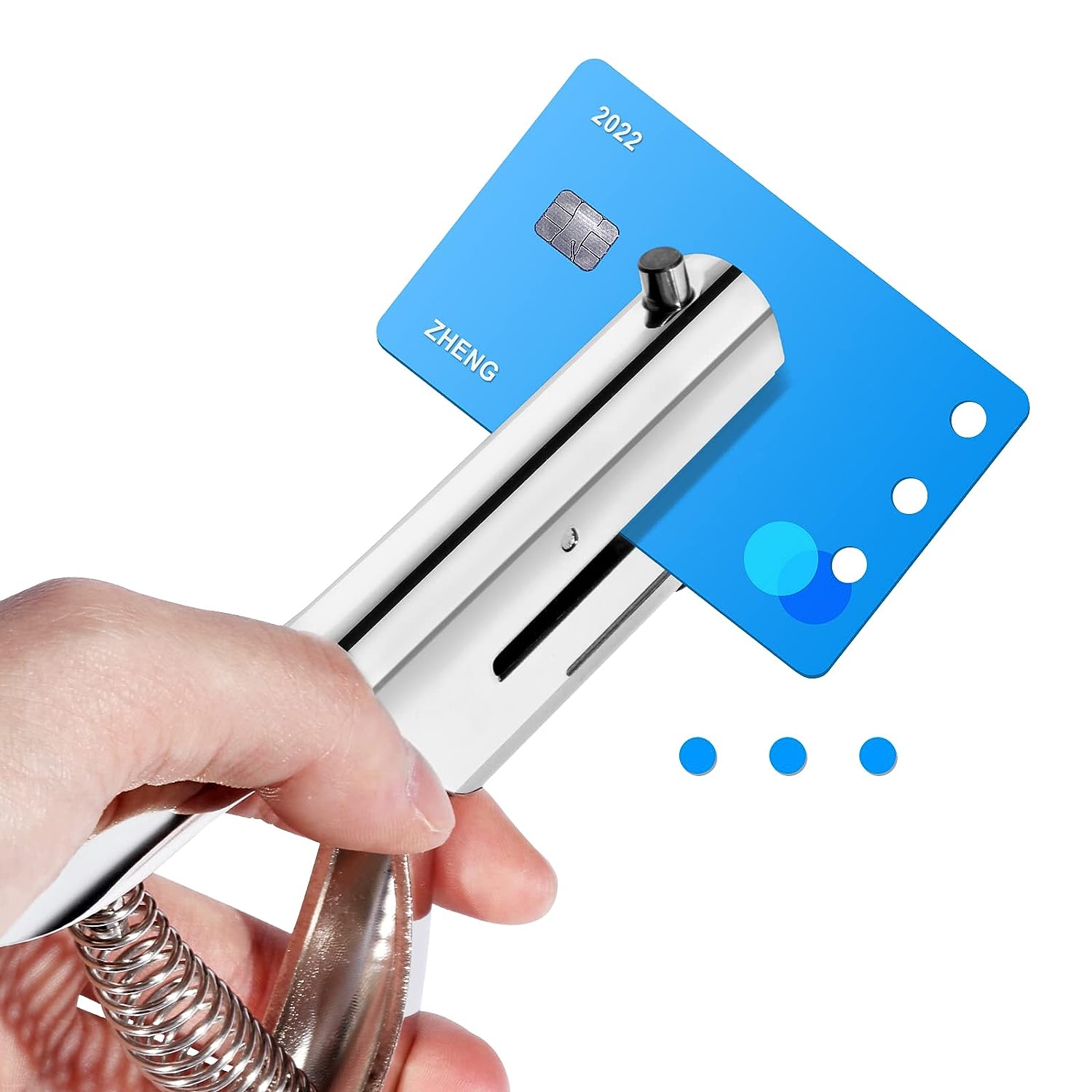 1/8 inch Hole Punch, Single Hole Punch for ID Cards Heavy Duty Hole Punch,  Paper Punch Portable Hand Held Long Hole Punch Small Hole Puncher for Paper