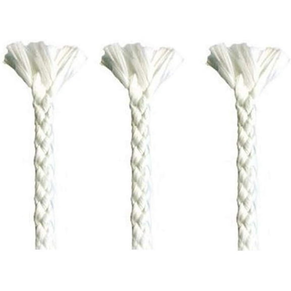 1/8" x 10' Long Life Replacement Round Fiberglass Wick Backyard Torch Oil Lamp Rock Candle Tiki Wine Bottle Lanterns Garden Lights