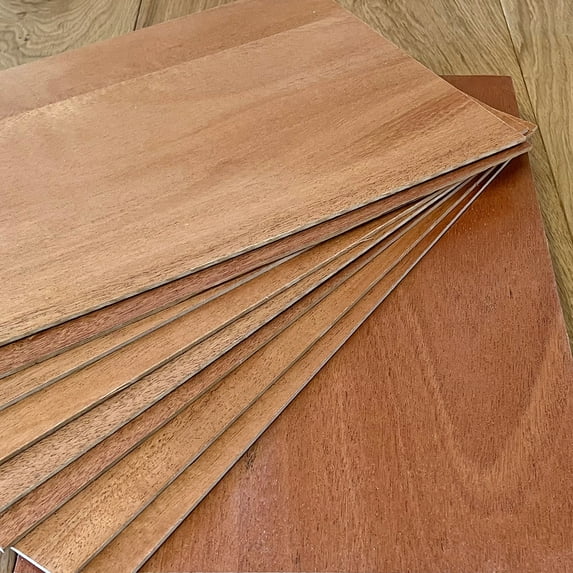 1/8" x 12" x 24" Pre Finished African Mahogany Plywood - Perfect Laser Cutting & Engraving - Cherokee Wood Products (64pcs)