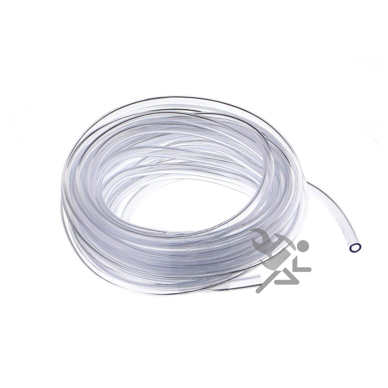 1/8" x 15' (Feet) Pike Muskie Size Clear Vinyl Tubing for Fishing Lure Treble Hook Guard Cover