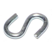 1/8" x 3/8" x 1" Zinc Plated Steel Open S Hooks SHS-056