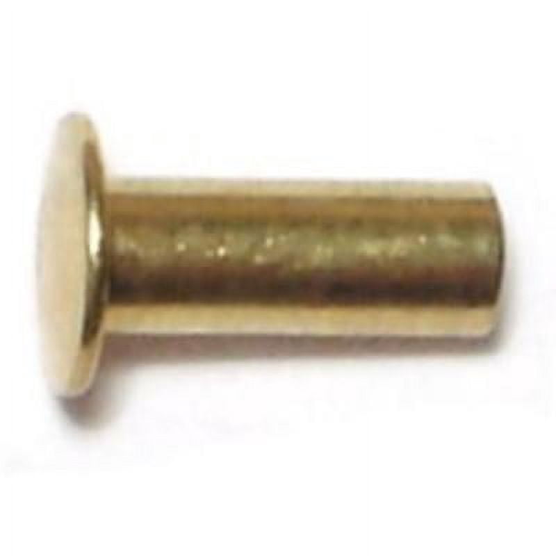 1/8" x 5/16" Brass Plated Steel Tubular Rivets (80 pcs.)