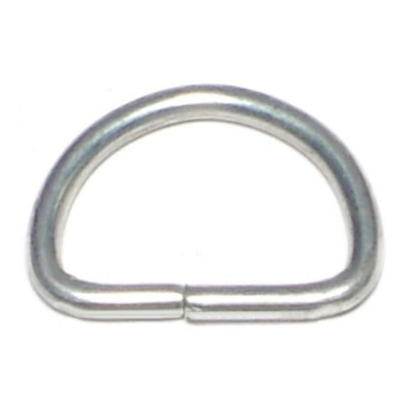 1/8" x 5/8" Zinc Plated Steel D-Rings DRNGS-013 (20 pcs.)