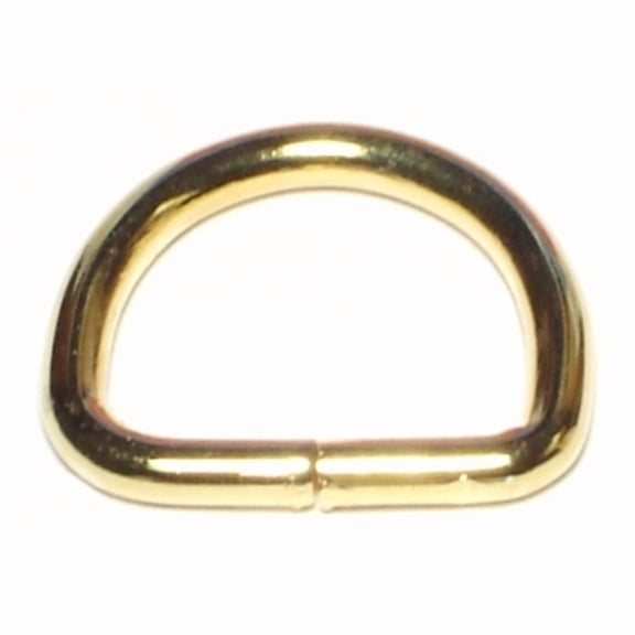 1/8" x 7/8" Brass D-Rings DRNG-069 (15 pcs.)