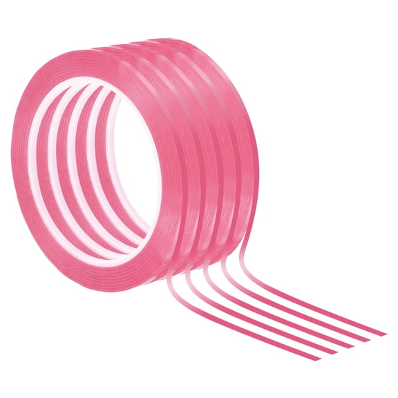 1/8" x 72 Yards Whiteboard Tape, 5 Pack Thin Dry Erase Tape, Pink