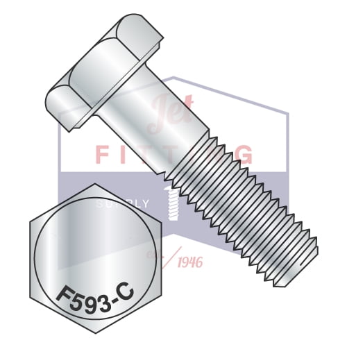 1-8 x 8" Hex Cap Screws | 18-8 Stainless Steel (Quantity: 10)
