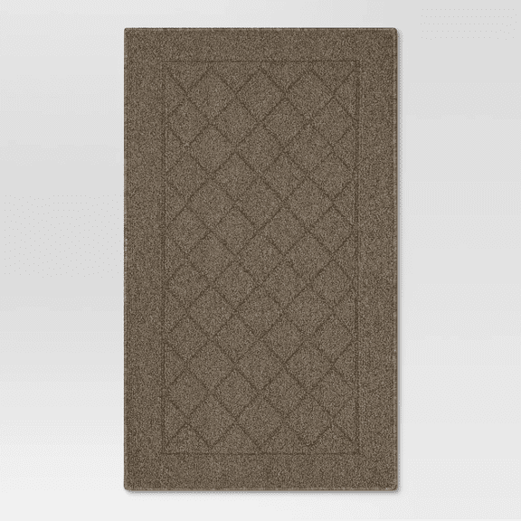 1'8"x2'6" Washable Diamond Clarkson Tufted And Hooked Accent Rug Tan - Threshold