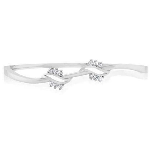 1.80 CT Round Diamond Bangle, 14K White Gold