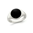thumbnail image 1 of Gem & Harmony 1.80 Carat (Ctw) Black Onyx Inlay Ring  in Sterling Silver for Women, 1 of 5