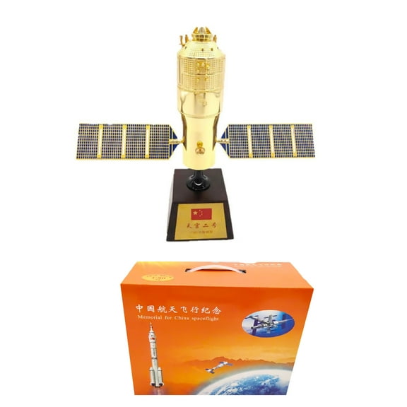 1/80 Scale Tiangong No.2 Spacecraft Model Alloy Metal Space Ship Satellite Long March Rocket Model TAPDRA Spare Part
