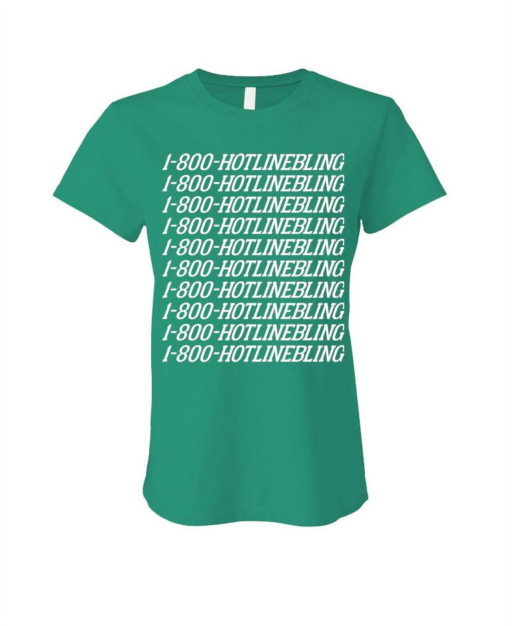 1 800 HOTLINEBLING Cotton LADIES T Shirt Green Medium Walmart Business Supplies